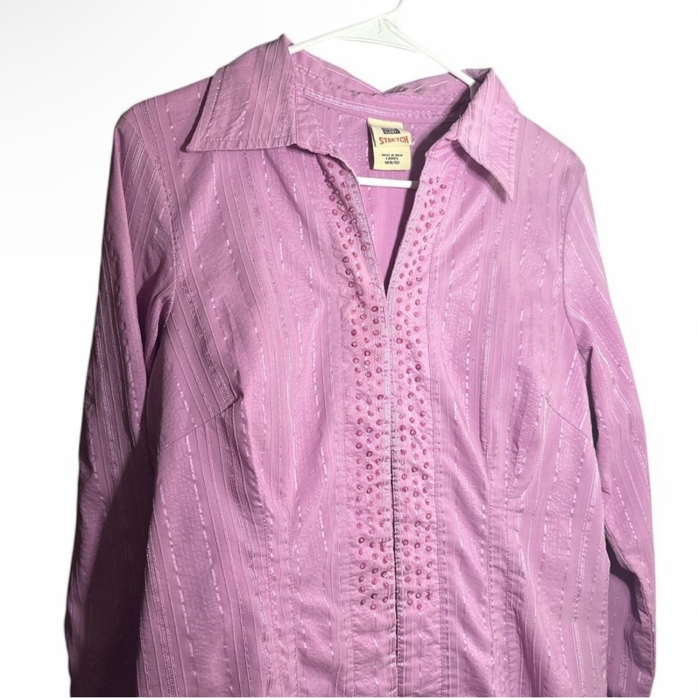 Purple Button-Up Shirt
